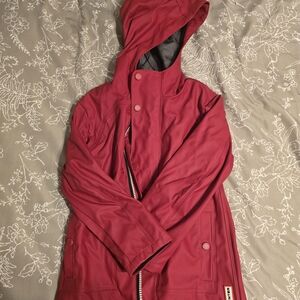Stylish Women's Red Rain Jacket